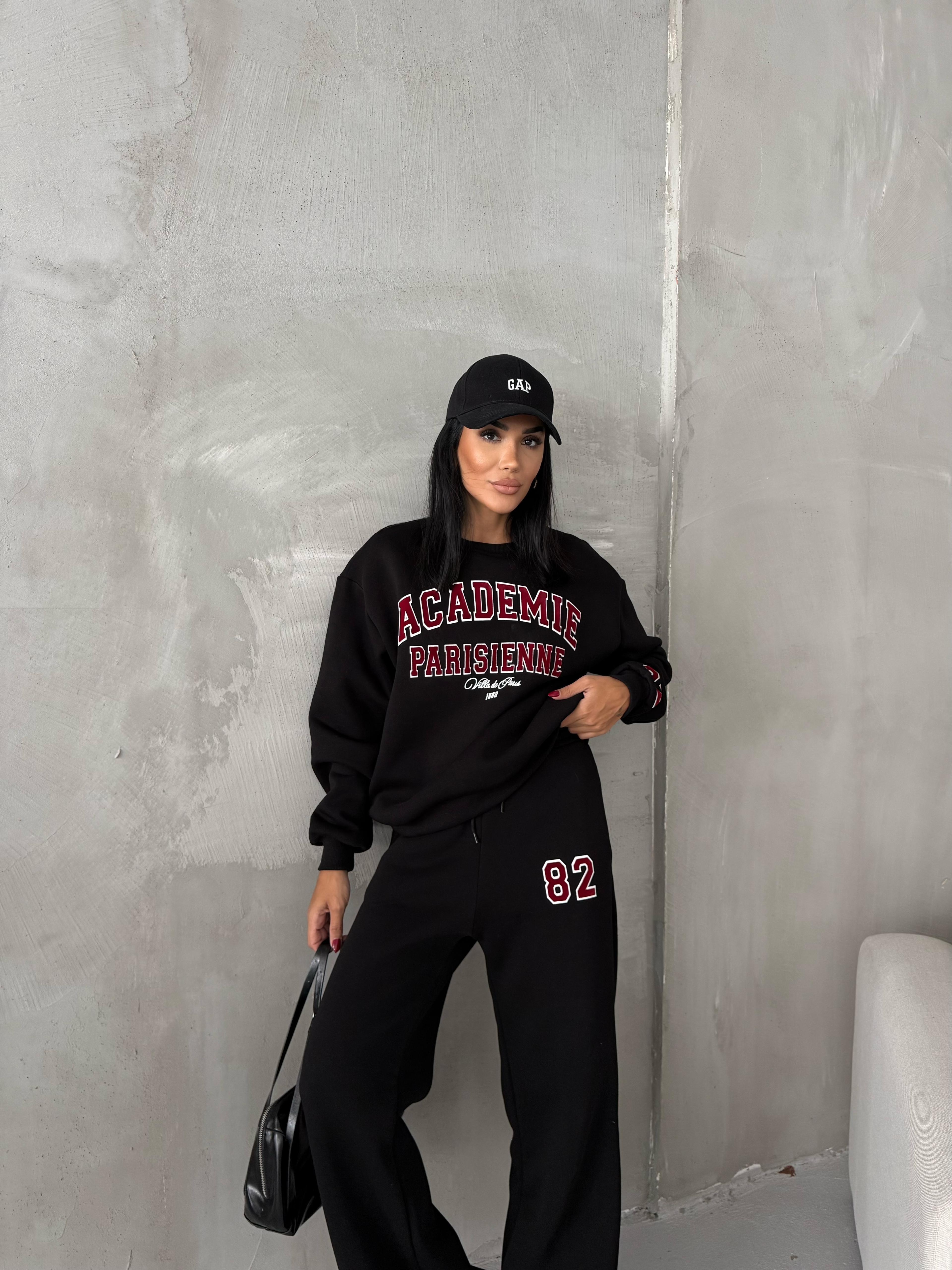 ACADEMIE MARKA MUADİLİ  BASKILI TAKIM SİYAH