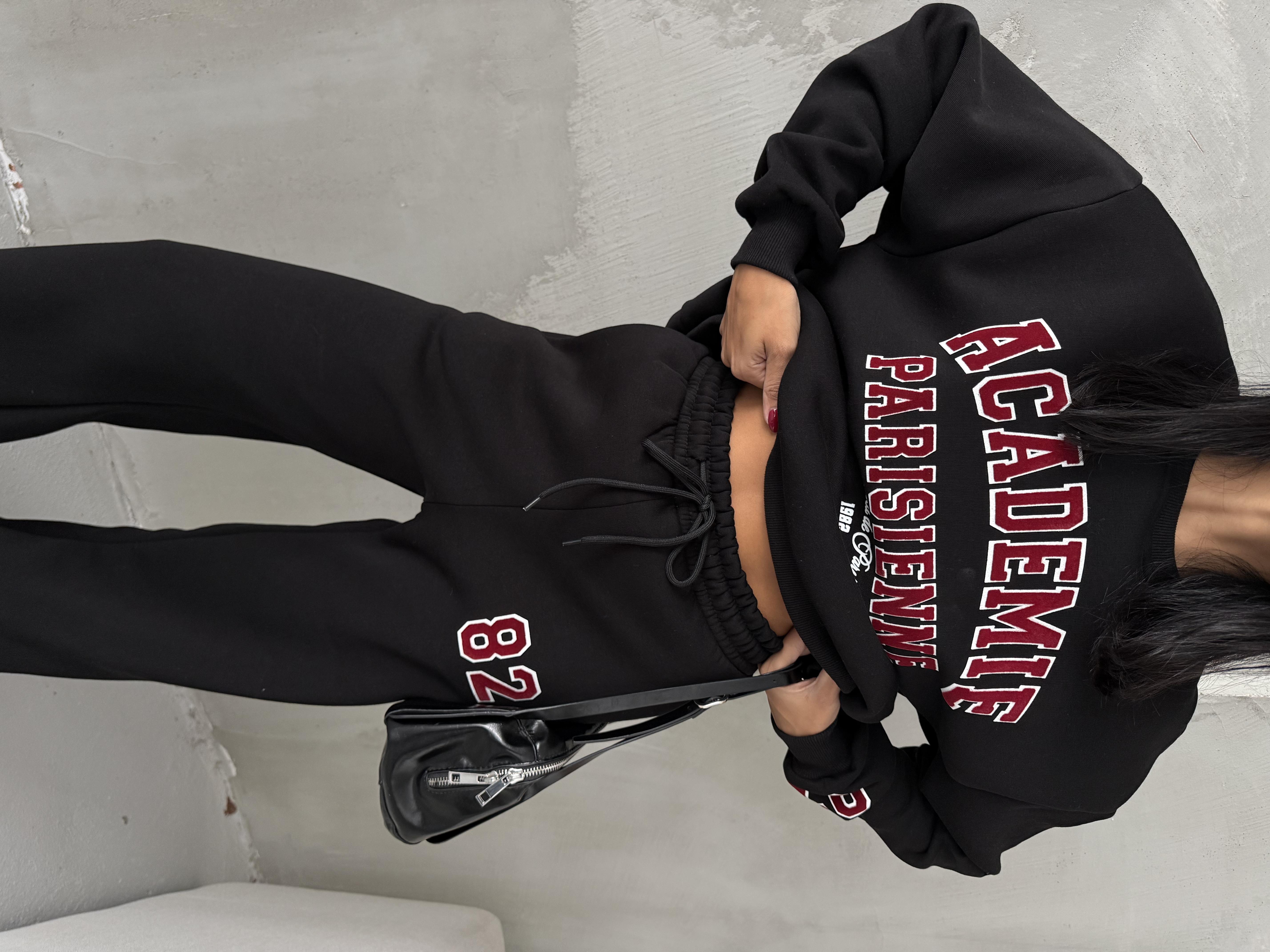 ACADEMIE MARKA MUADİLİ  BASKILI TAKIM SİYAH