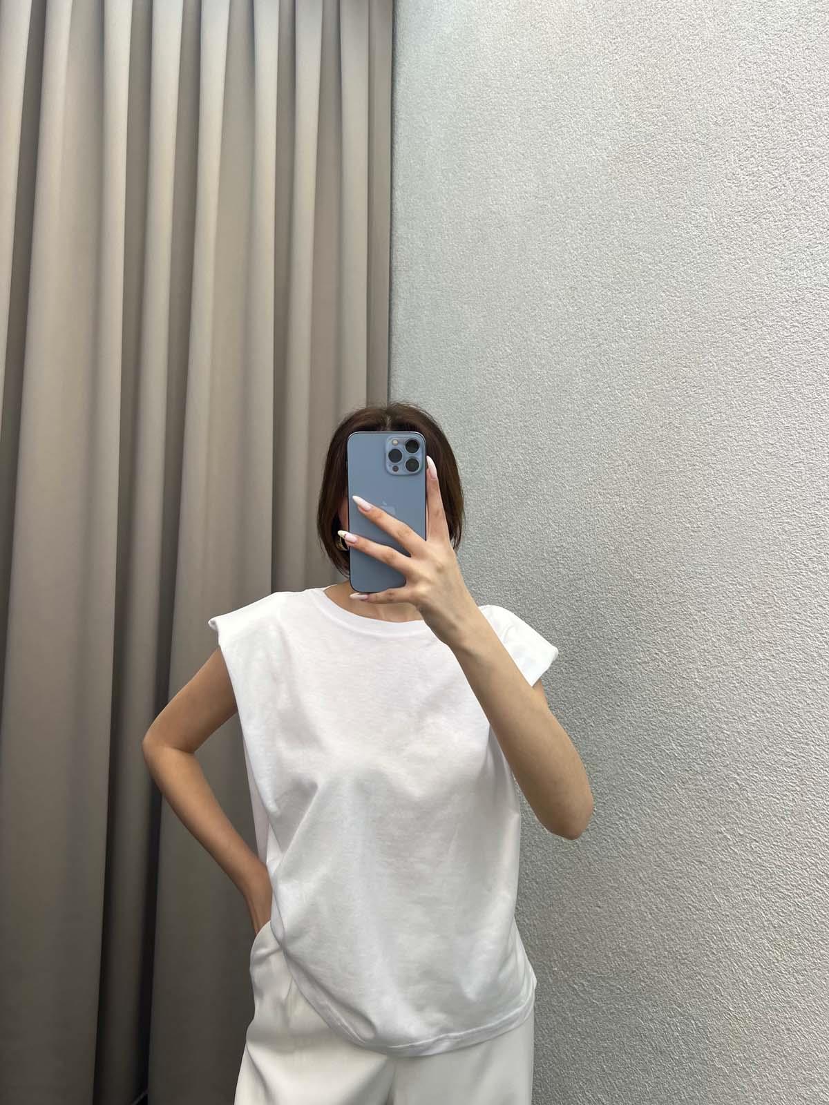 Massimo Beyaz Vatkalı Tshirt