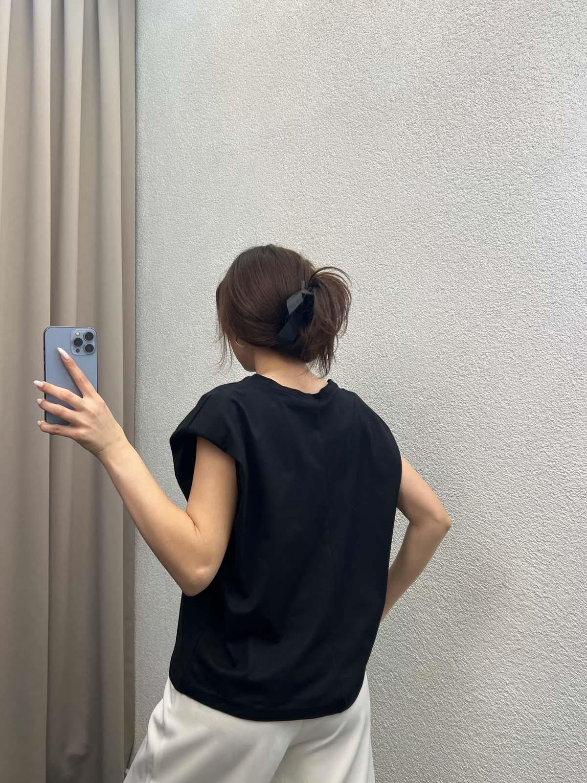 Massimo Siyah Vatkalı Tshirt