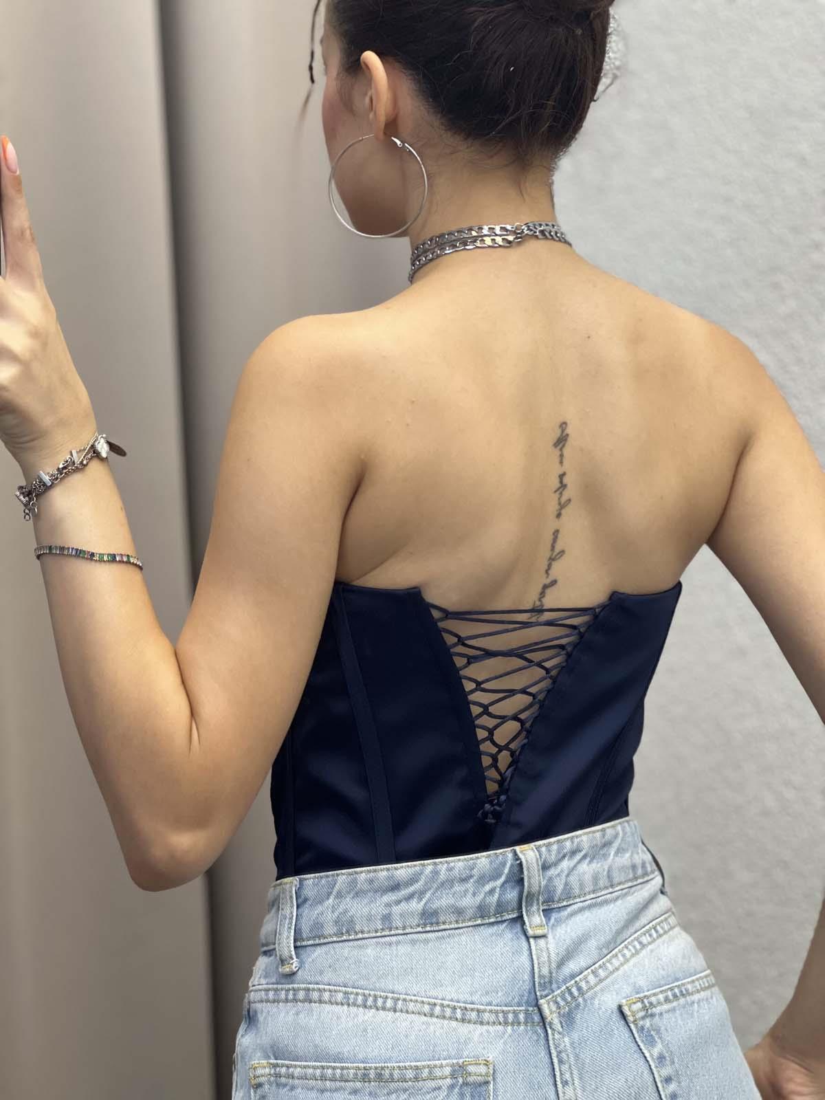 Medusa Lacivert Korse Bustiyer