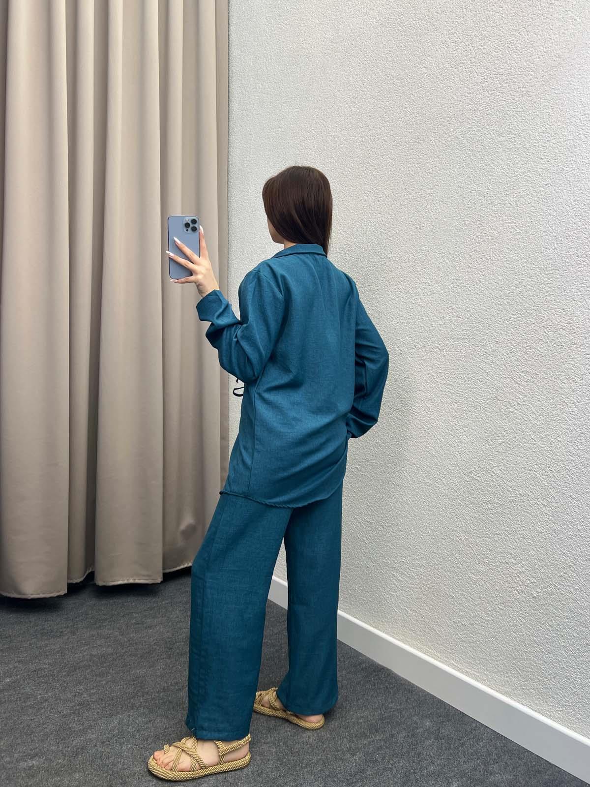 Milano Petrol Bağlamalı Kimona Takım