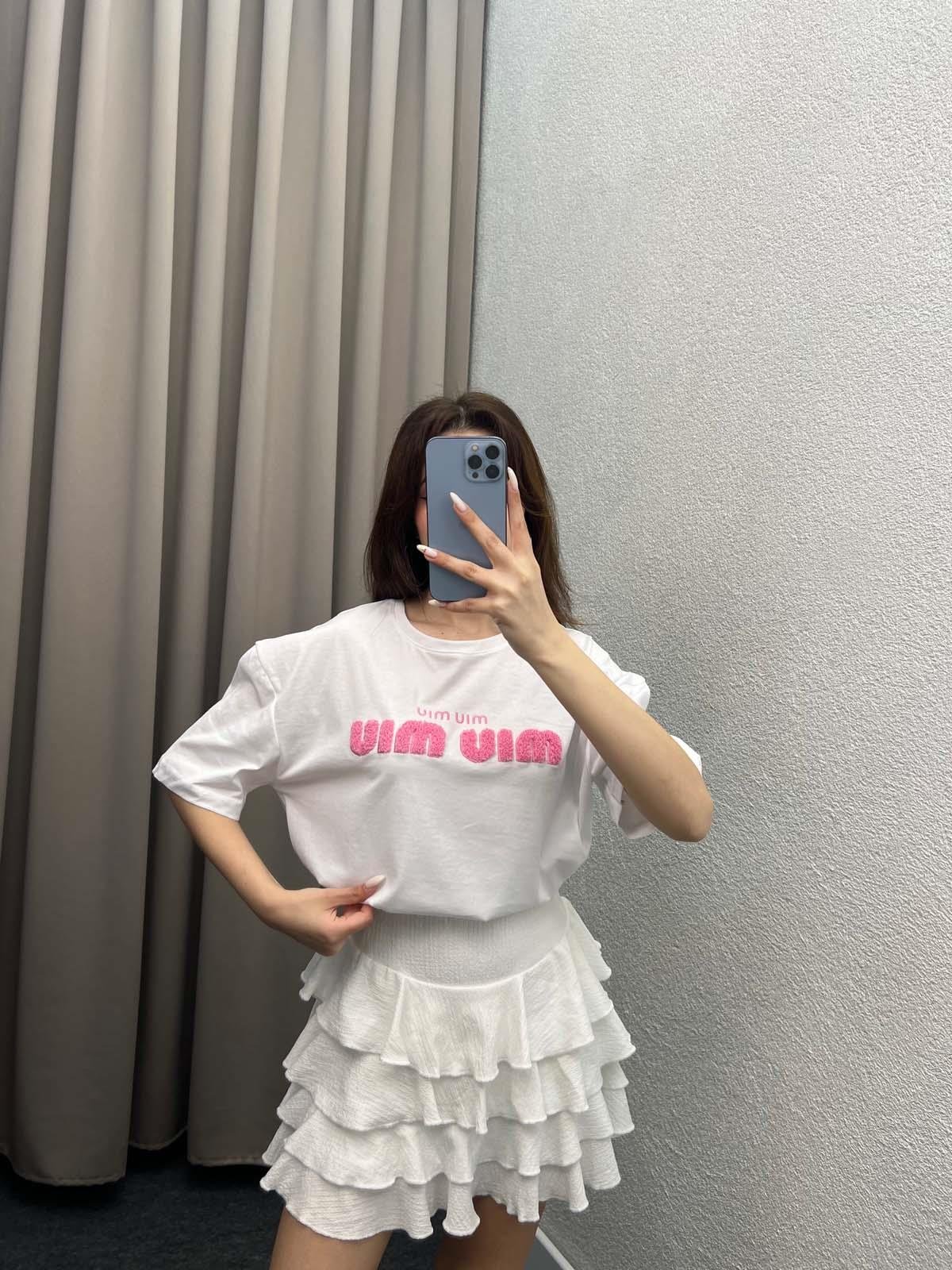 Miuv Beyaz Oversize Tshirt