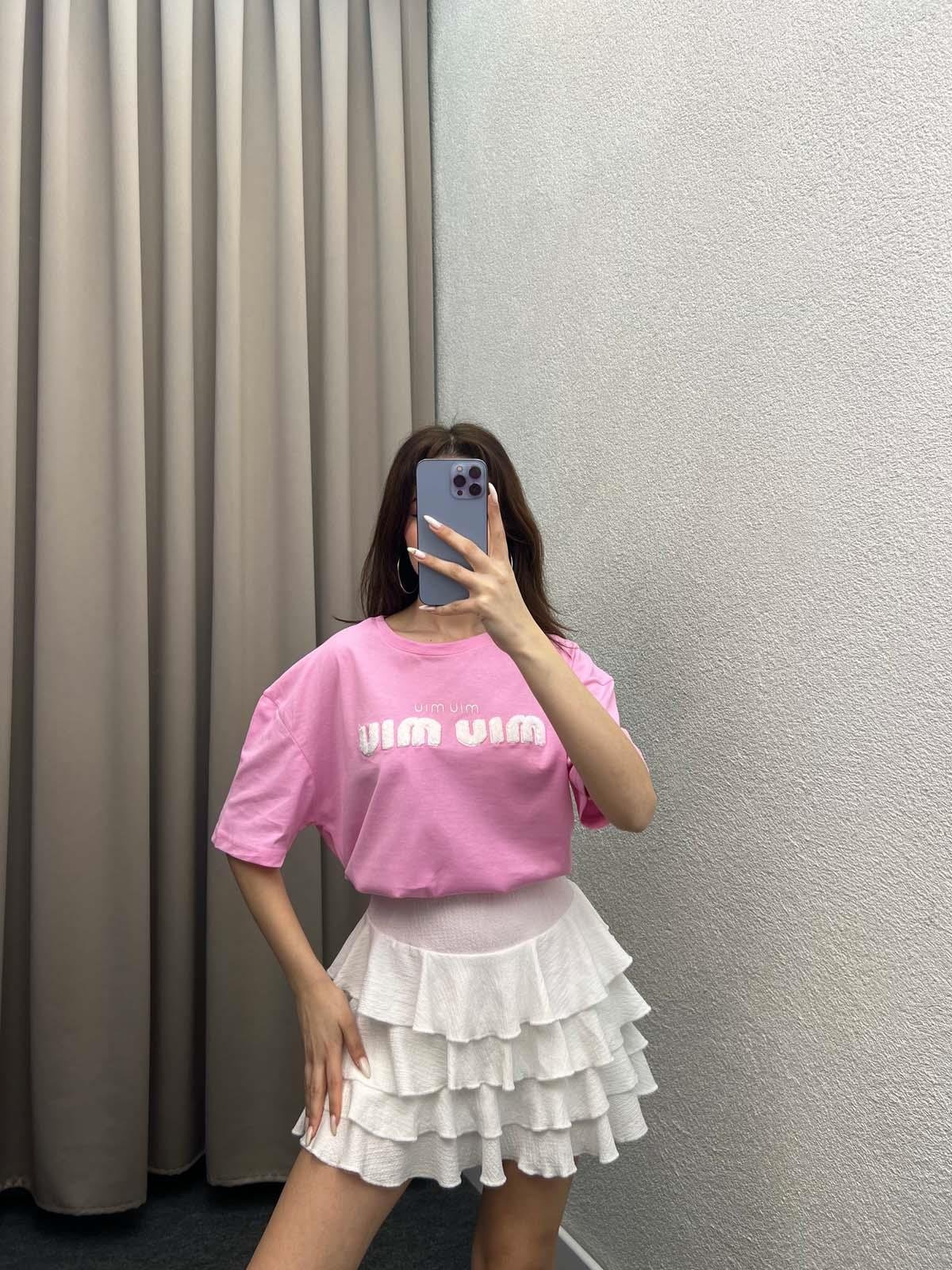 Miuv Pembe Oversize Tshirt