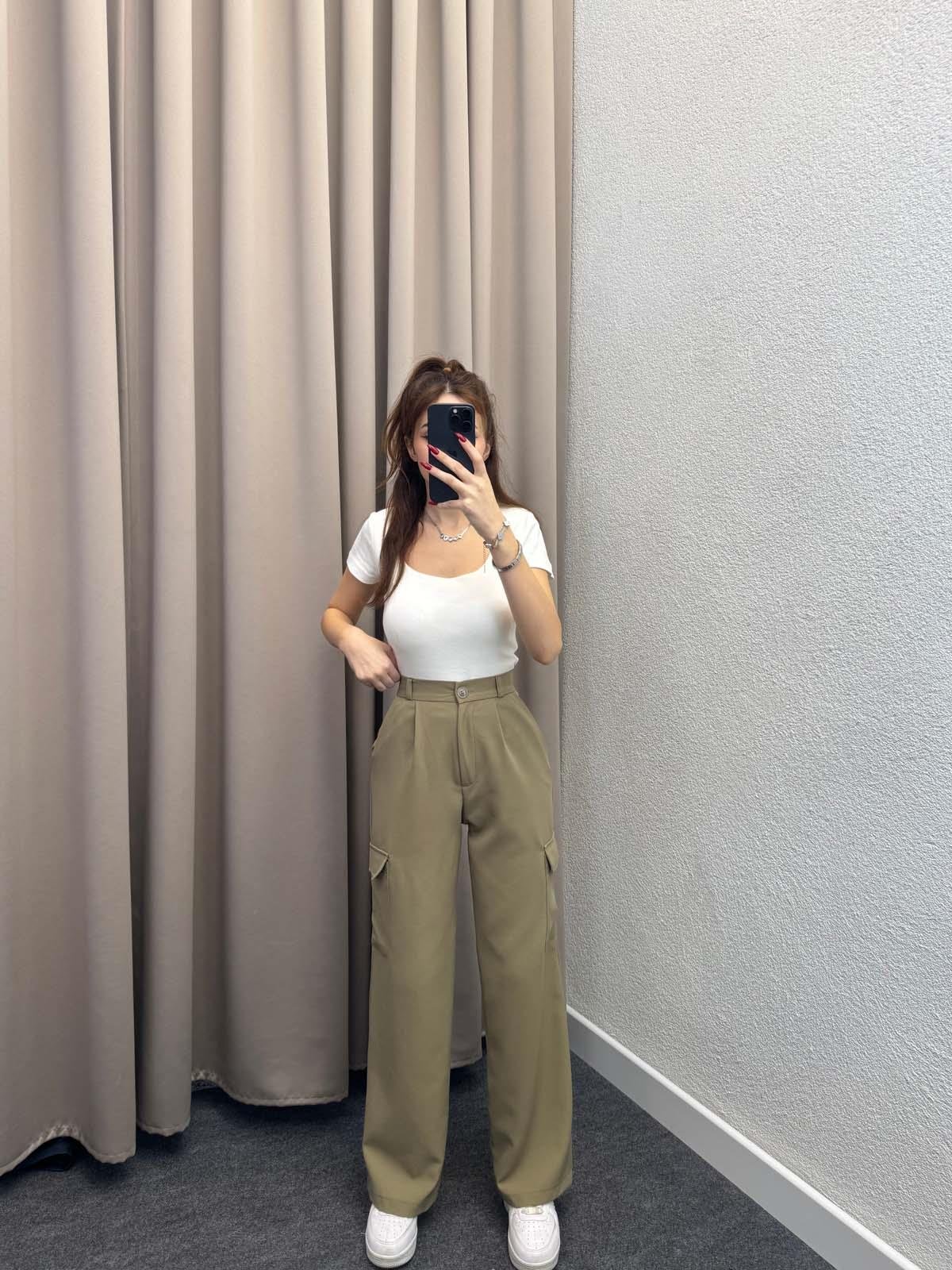 Naples Olive Kargo Cepli Pantolon