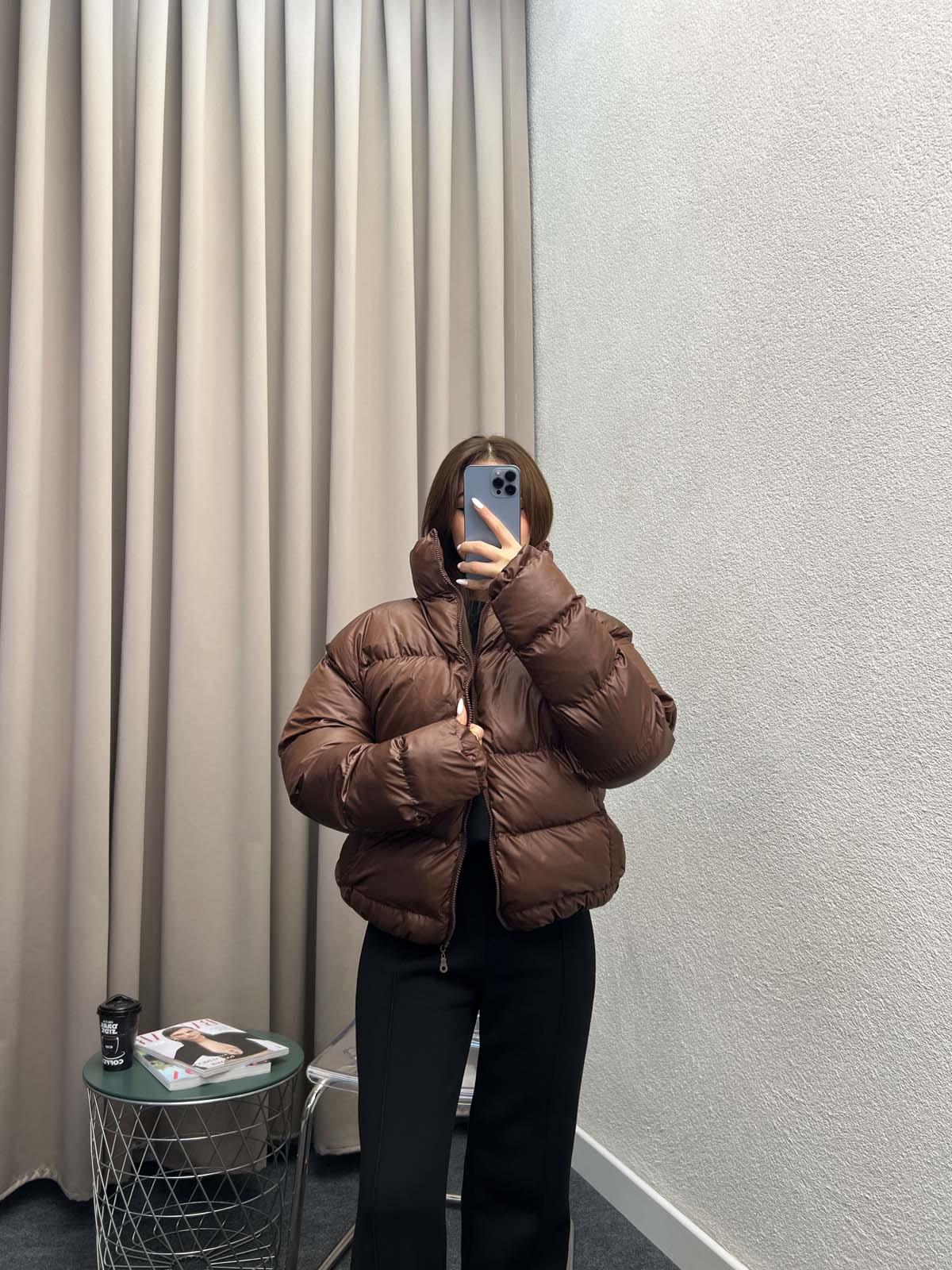 Olivia Kahve Şişme Mont