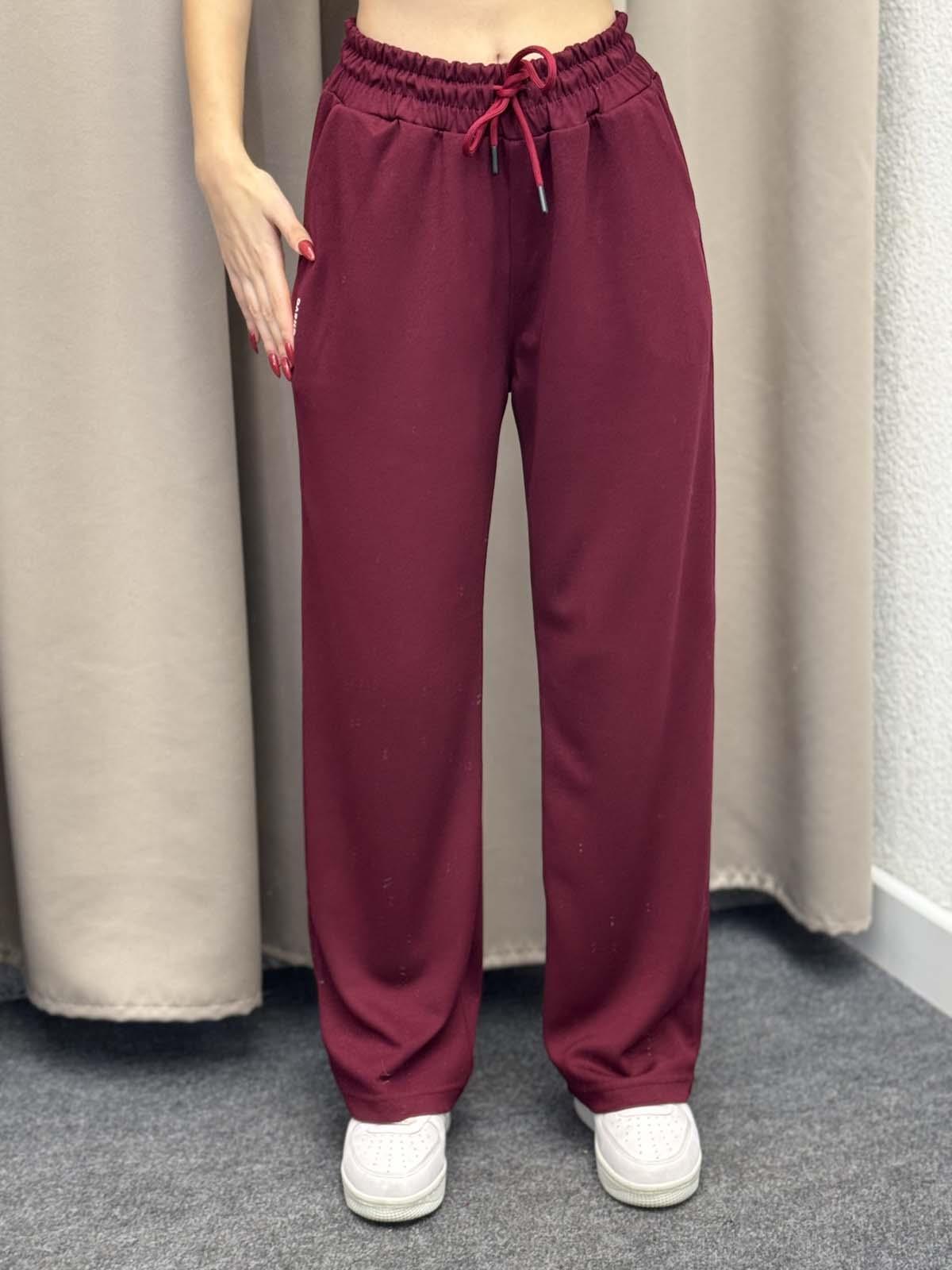 Oys Bordo Modal Palazzo Eşofman Altı