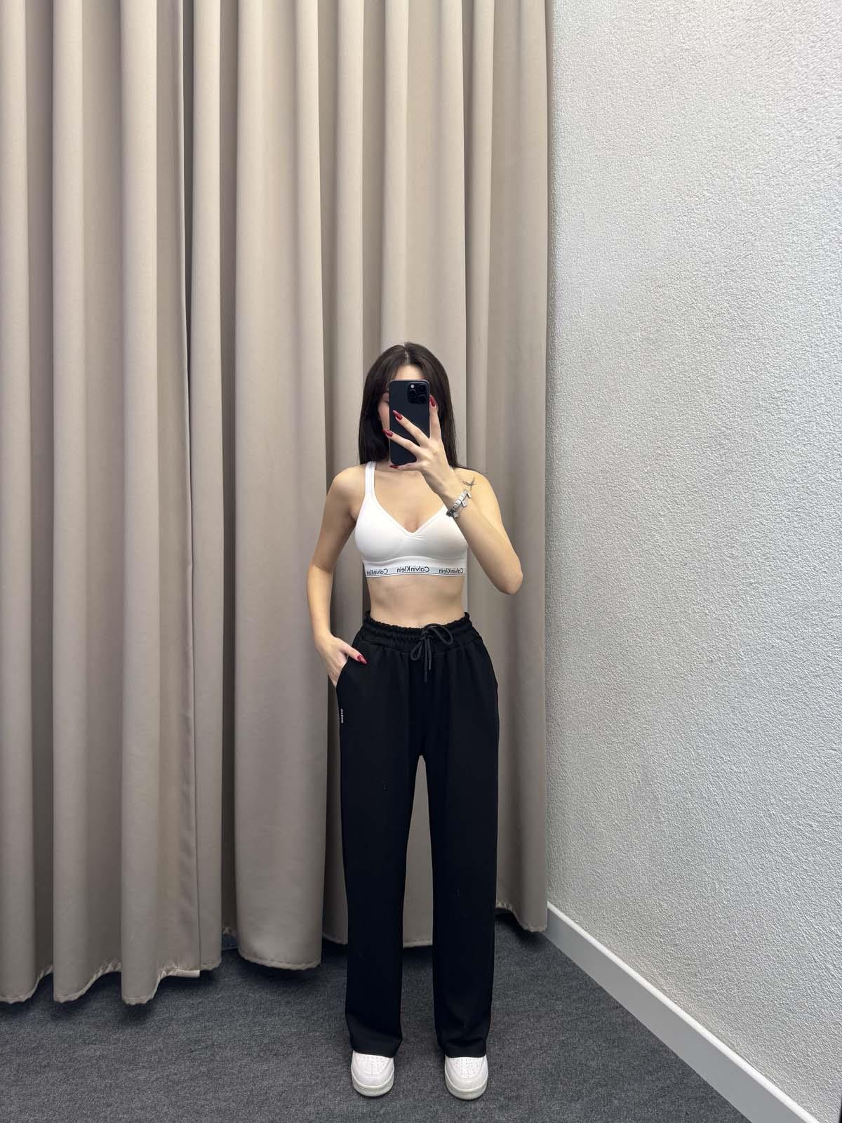 Oys Siyah Modal Palazzo Eşofman Altı