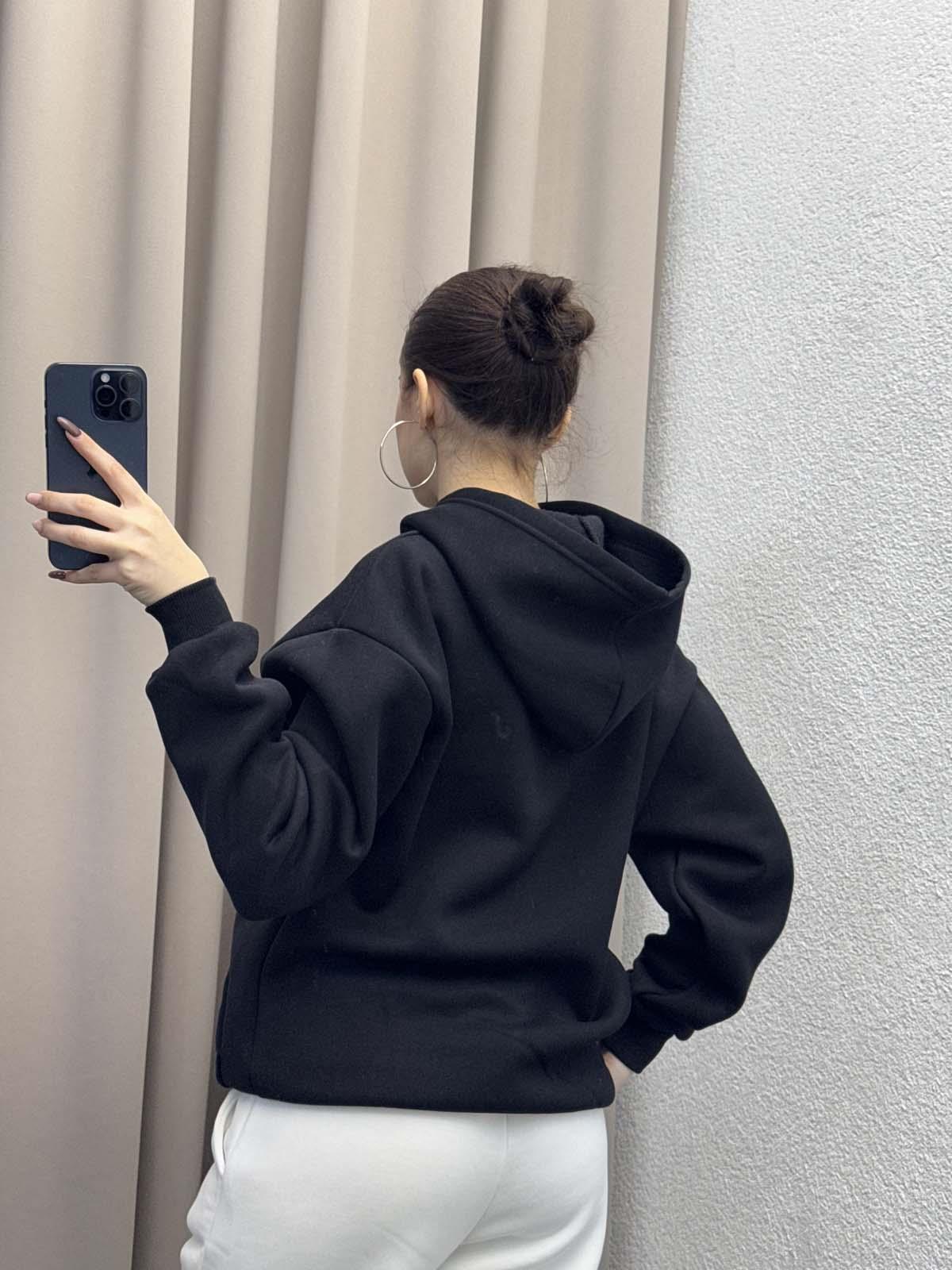 Pull Bear Siyah Kapşonlu Sweatshirt
