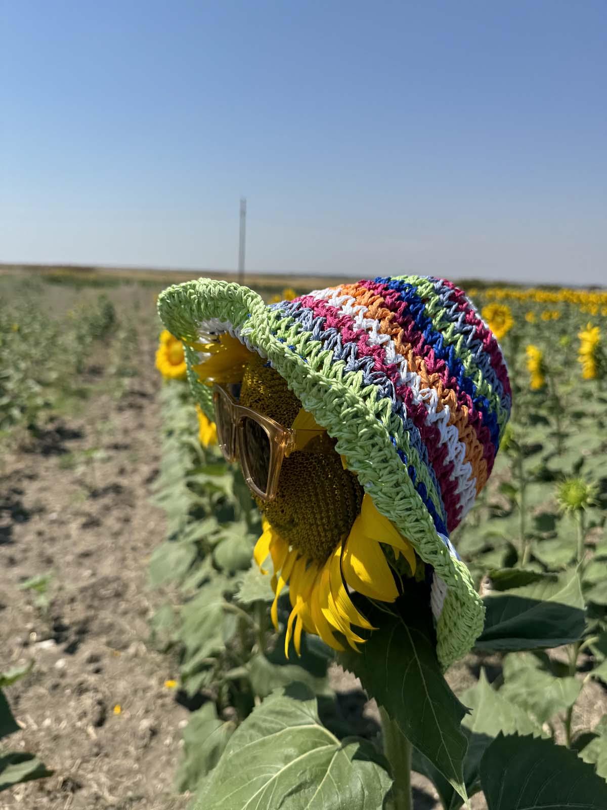 Rainbow Yeşil Hasır Şapka