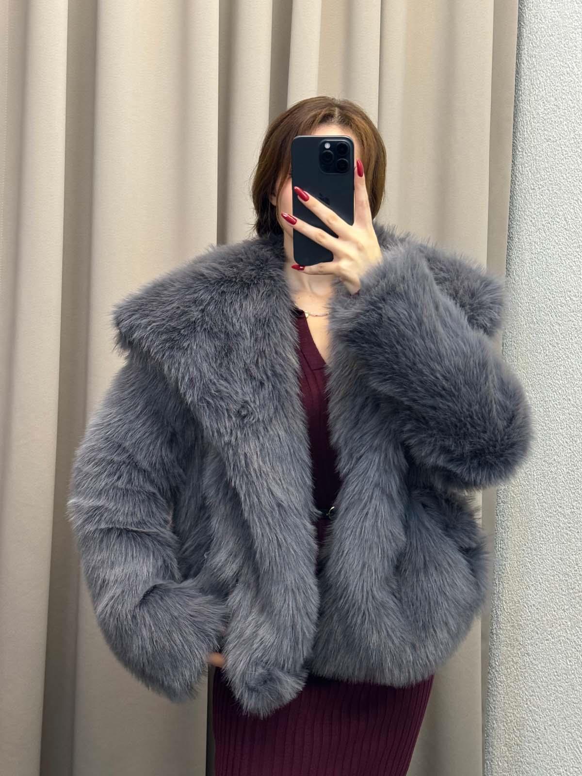 Foggia Şal Yaka Füme Kürk Ceket