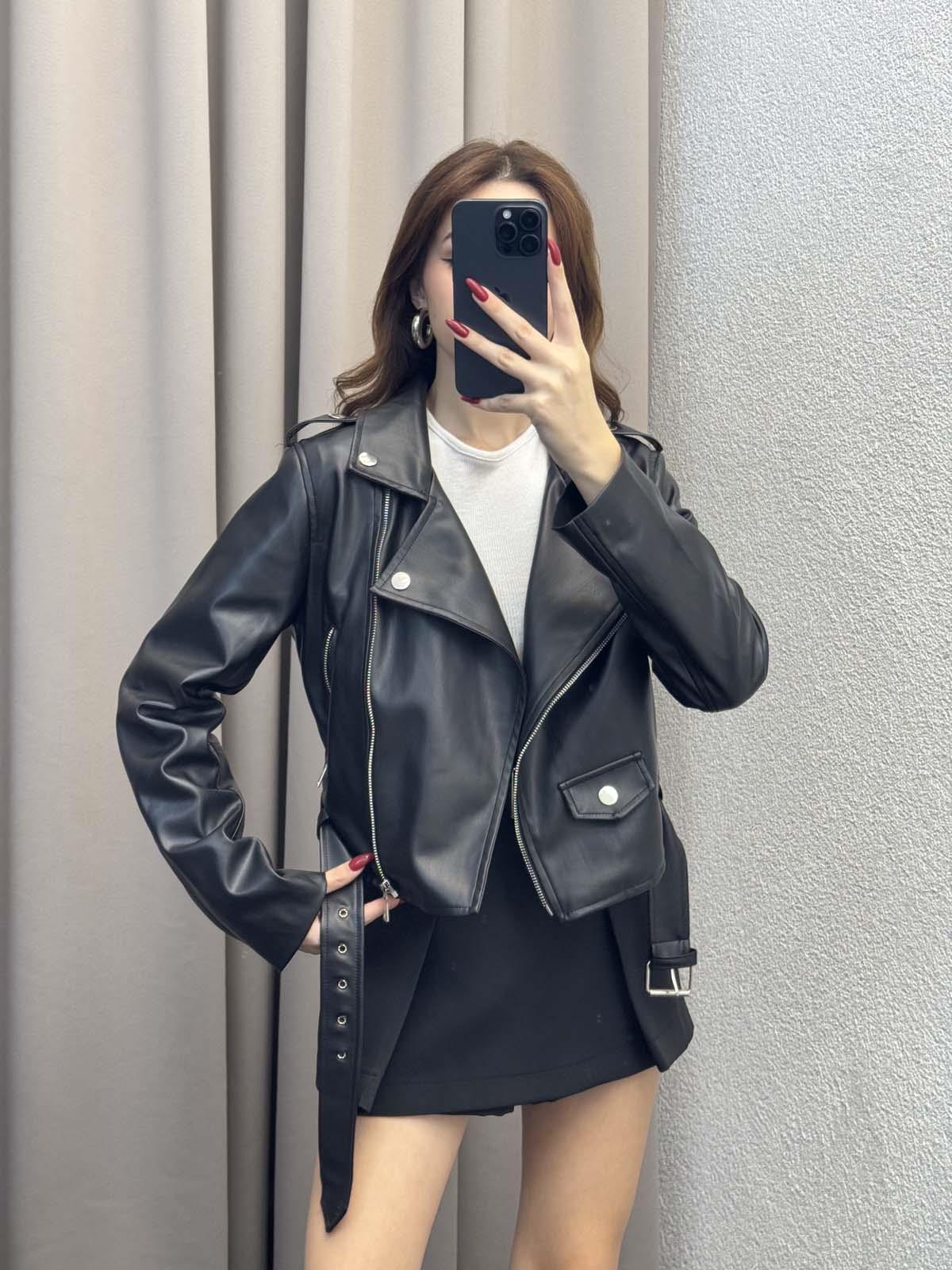 Zra Muadil Siyah Deri Ceket