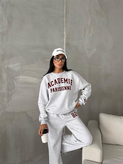 ACADEMIE MARKA MUADİLİ BASKILI TAKIM GRİ