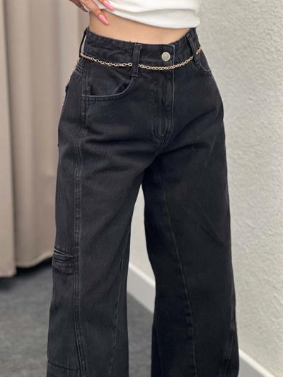 Air Koyu Antrasit Kargo Cep Jean