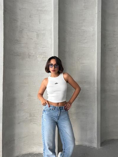 ALO İŞLEMELİ ATLET BEYAZ