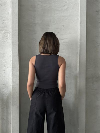 ALO İŞLEMELİ ATLET FÜME