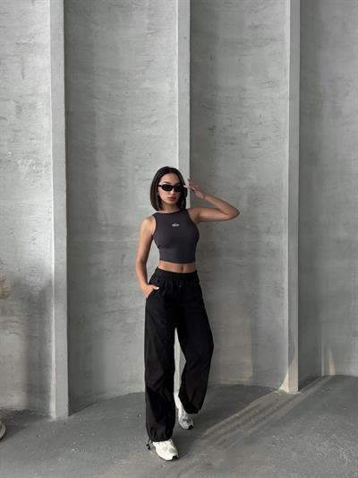 ALO İŞLEMELİ ATLET FÜME