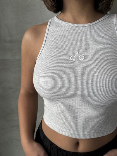 alo işlemeli atlet gri