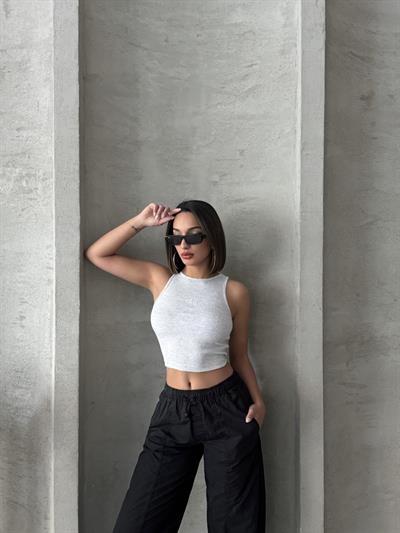 alo işlemeli atlet gri