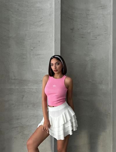 ALO İŞLEMELİ ATLET PEMBE