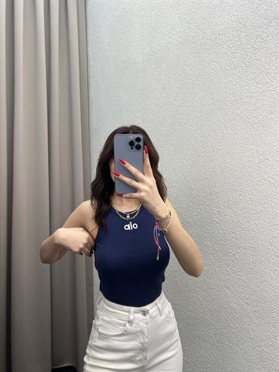 Alo Halter Yaka Lacivert Atlet