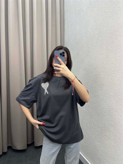 Ami Antrasit Oversize Tshirt