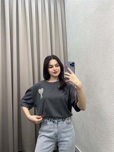 Ami Antrasit Oversize Tshirt