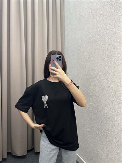 Ami Siyah Oversize Tshirt