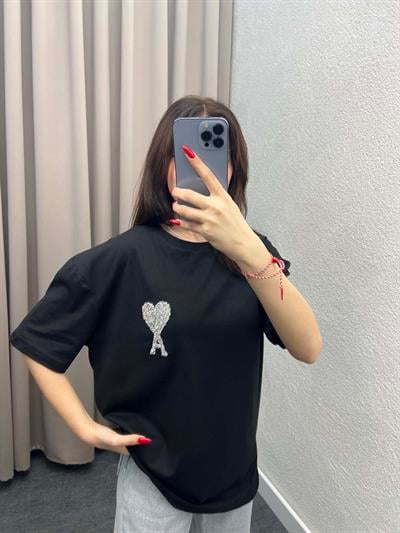 Ami Siyah Oversize Tshirt