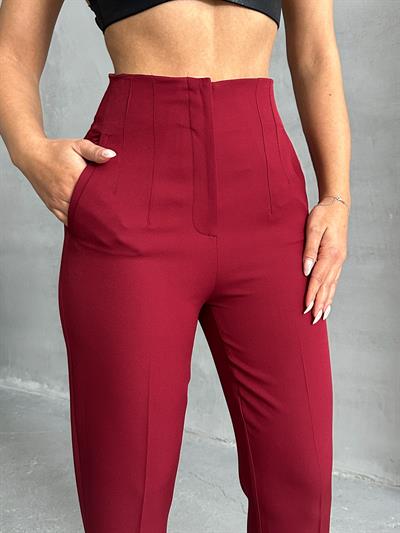 ATLAS KUMAŞ MARKA MUADİLİ FLOTALI PANTOLON BORDO