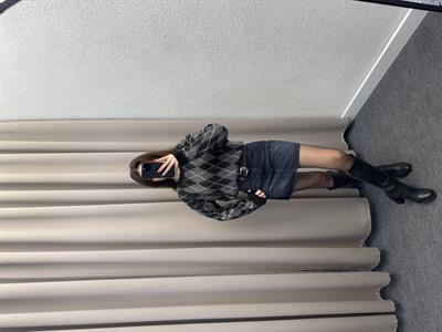 BAKLAVA DESEN OVERSİZE KALIP KAZAK SİYAH