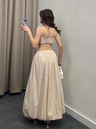 Balon Crop ve Etek Takım