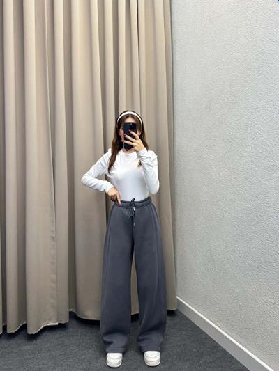 Bogato Oversize Füme Yüksek Bel Eşofman Altı