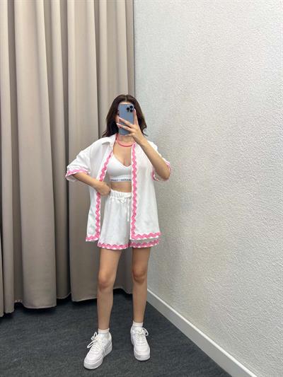 Bonibo Keten Beyaz Takım