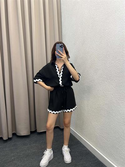 Bonibo Keten Siyah Takım