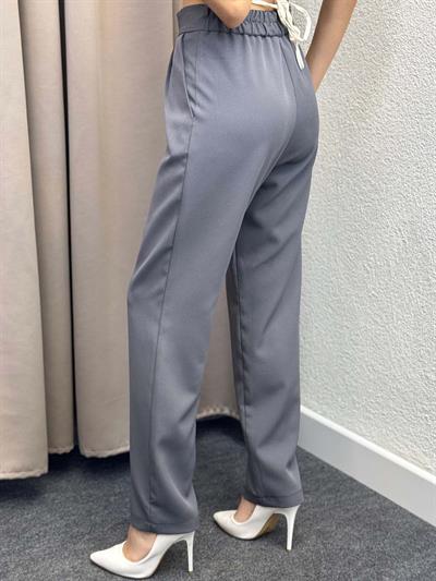 Boon Füme Lastik Kemer Düğme Detay Pantolon