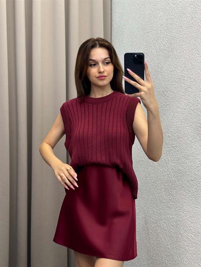 Briella Bordo Saten Etek