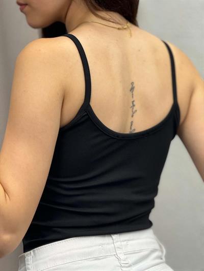 Charles Siyah Askılı Atlet