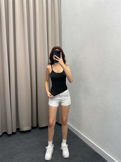 Charles Siyah Askılı Atlet