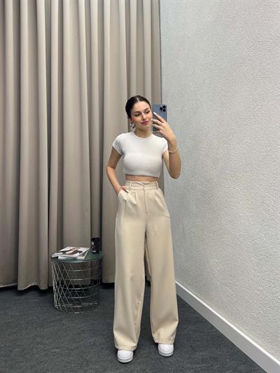 Chicago Bej Palazzo Pantolon