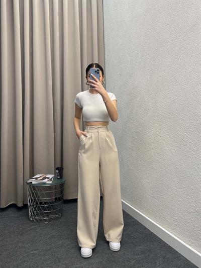 Chicago Bej Palazzo Pantolon