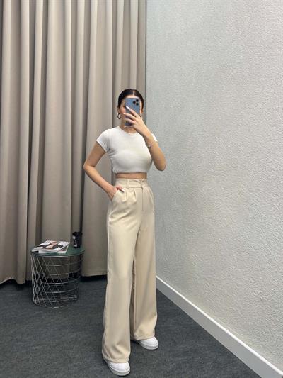 Chicago Bej Palazzo Pantolon