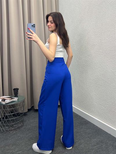 Chicago Saks Mavi Palazzo Pantolon