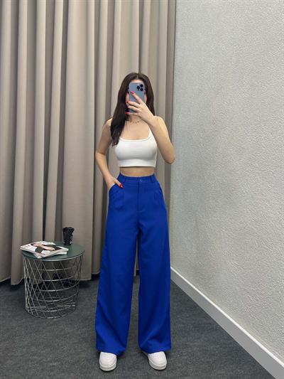 Chicago Saks Mavi Palazzo Pantolon