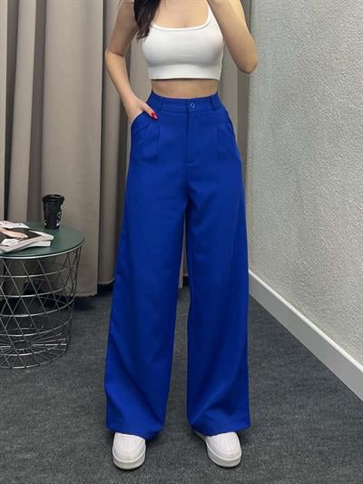 Chicago Saks Mavi Palazzo Pantolon