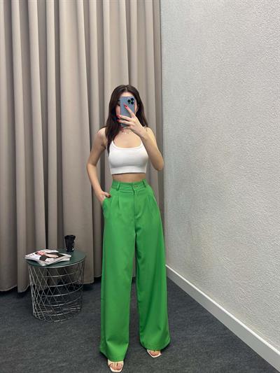 Chicago Yeşil Palazzo Pantolon