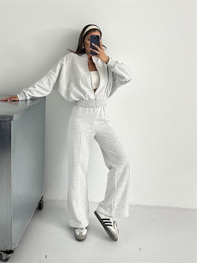 Çimalı Fermuar Detay Şardonlu Eşofman Takım