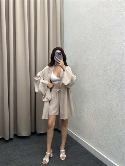 Ello Keten Bej Kimono Takım