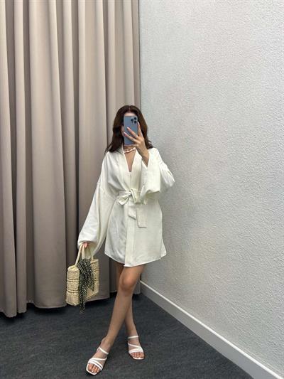 Ello Keten Beyaz Kimono Takım