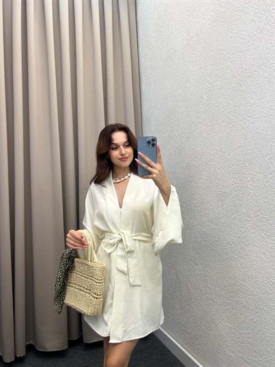 Ello Keten Beyaz Kimono Takım